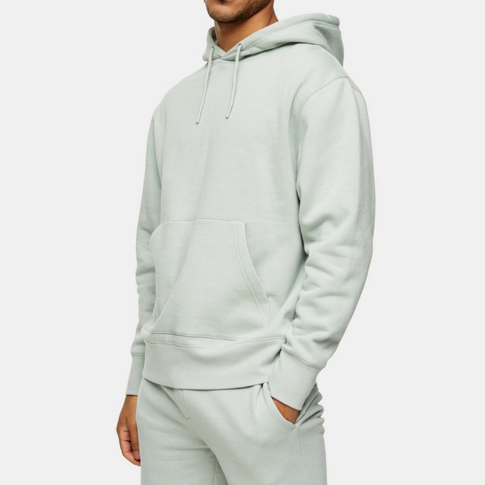 Topman by Topshop Men's Pullover Hoodie Sweatshirt Green Small